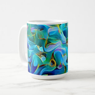 Blåblommiga Petals Art Mugg-kaffe Kopp