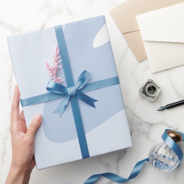 Blåblommiga ripplar Pulver Blue Presentpapper (Gifting)
