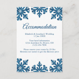 Blåblommiga vinterbröllop tilläggskort