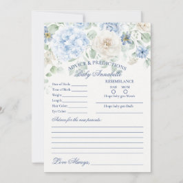 BlåBlommigt Baby i Bloom Advice for Baby Card Inbjudningar