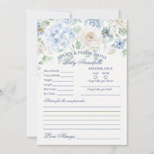 BlåBlommigt Baby i Bloom Advice for Baby Card Inbjudningar