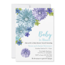 BlåBlommigt Baby i bloombrüschskaren