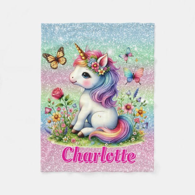 Blåblommor av släktet glitter fleecefilt (Framsidan)