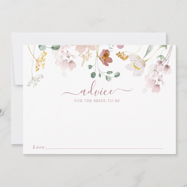 Blåblommor, Baby-kort Inbjudningar (Framsida)