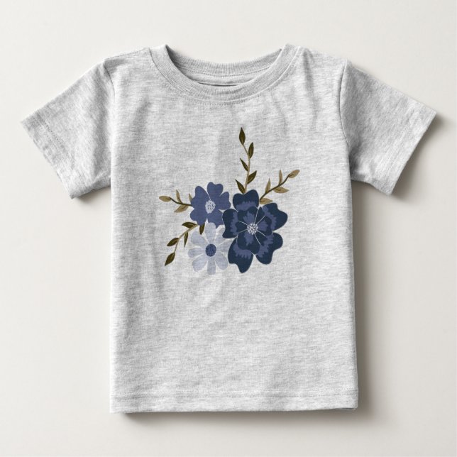 Blåblommor från friska blå vinklar t shirt (Framsida)