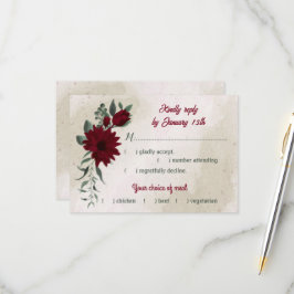 Blåblommor Valet av grönmålsmjöl bröllop OSA Kort