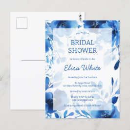 Blåblommor, vattenfärgsfärg, Möhippa, ANPASSNINGSB Vykort