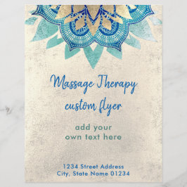 Blåblusblomma från FAUX guld Reklamblad