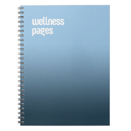 Blåbok Spiral - "Hälsa-sidor" Journal Anteckningsbok