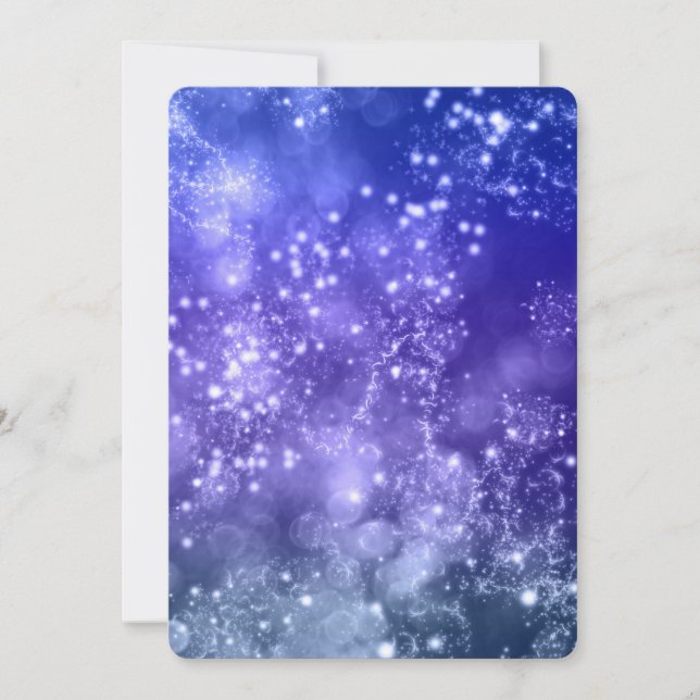 Blåbokeh för inbjudan till nyårsafton part (Framsida)