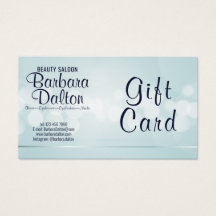 Blåbokeskort med enkel Elegant