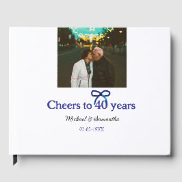 Blåböld till 40-årsdagen bröllop gästböcker