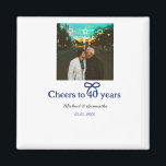 Blåböld till 40-årsdagen bröllop magnet<br><div class="desc">utformning</div>