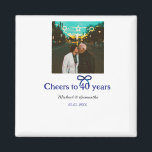 Blåböld till 40-årsdagen bröllop magnet<br><div class="desc">utformning</div>