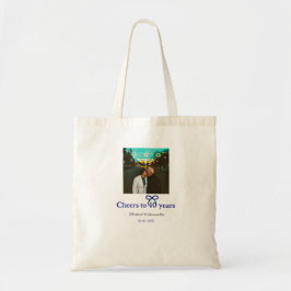 Blåböld till 40-årsdagen bröllop tygkasse