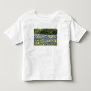 Blåbon, fackelblomster och flox t-shirt