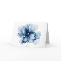 Blåbön för Sympathy Card-blommigt