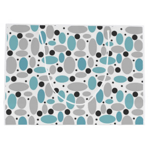 Blåböna, grått-polka, punktretro mönster, hemdekod