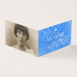 Blåbönekort i ro, begravda i minnesblått kort