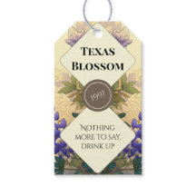Blåbonor i Texas flasketikett set