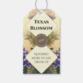 Blåbonor i Texas flasketikett set Presentetikett