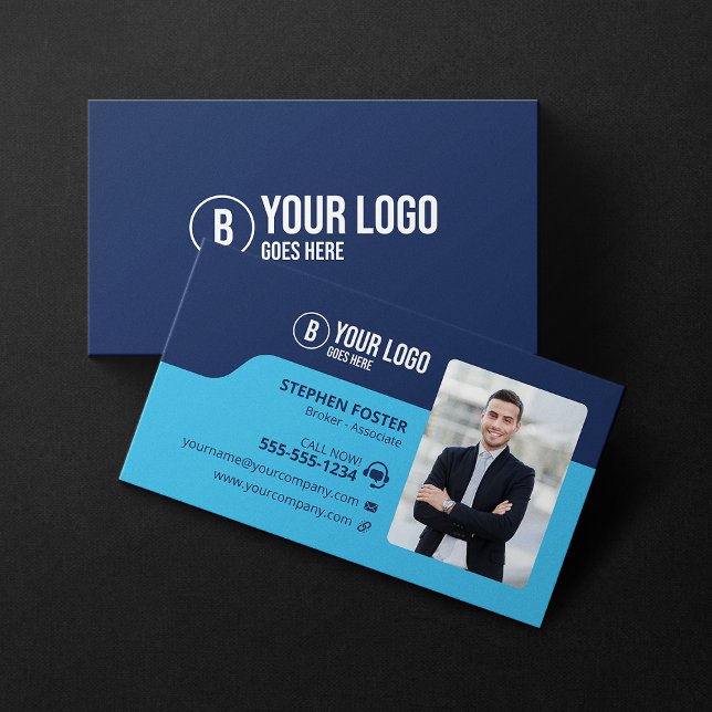 Blåbörsmäklare i Gods Agent Egendom Visitkort (Skapare uppladdad)