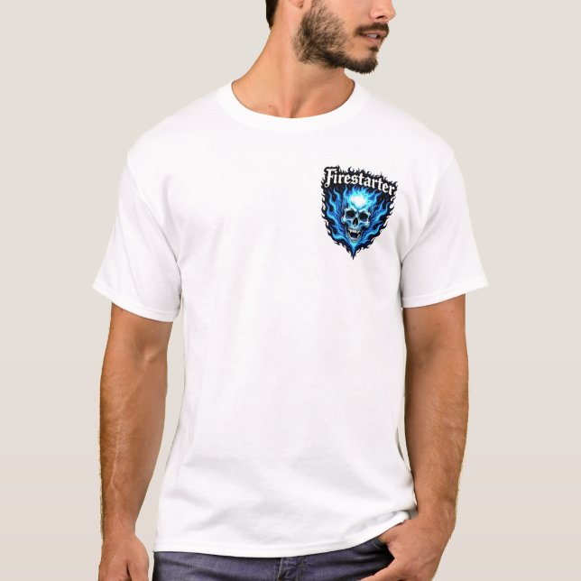 Blåbrandsskulls logotyp t shirt (Framsida)