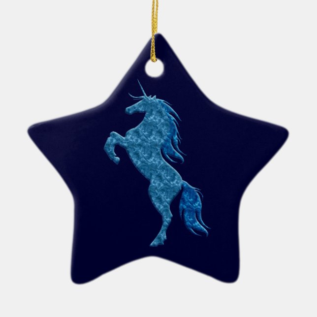 Blåbrandsstjärnan i Unicorn Ornament (Framsidan)