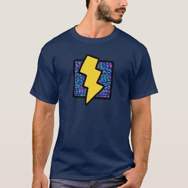 Blåbrickor Blixt Bult T-shirt (Framsida)