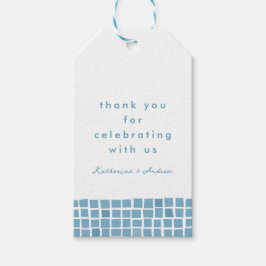 Blåbrigt ram, Greklands bröllop tack Presentetikett