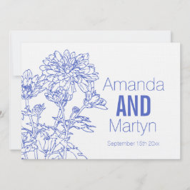 Blåbröllopsinbjudan bröllop inbjudningar