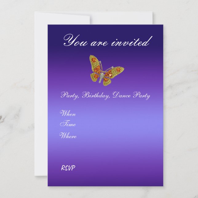 Blåbröllopsinbjudan Inbjudningar (Framsida)