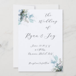 Blåbröllopsinbjudan - ljusast inbjudningar