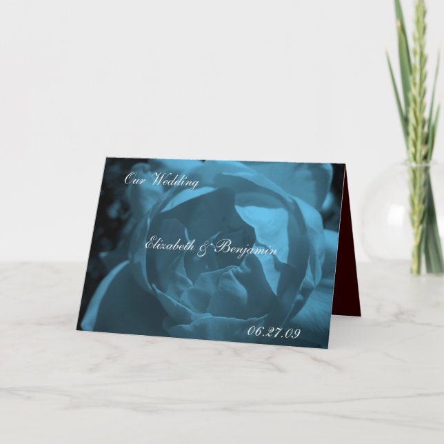 Blåbröllopsinbjudan Ro Inbjudan (Framsida)