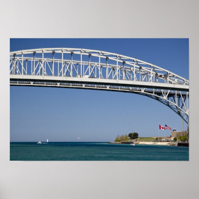 Blåbron i Vatten är en bro 2 med två spann Poster (Framsidan)