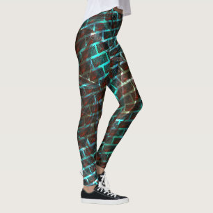 Blåbrun rost, repor, små tegel eller galler leggings