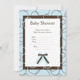 Blåbubblor - inbjudan till babydusch