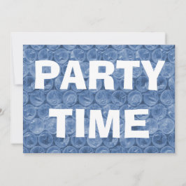 Blåbubblor, omslag födelsedagsfest inbjudan