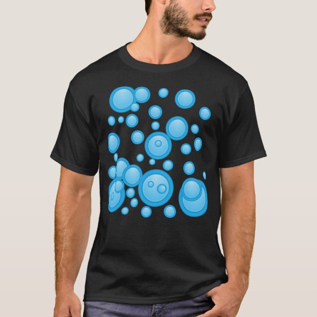 Blåbubblor visar att man hoppar av en njure t shirt (Framsida)