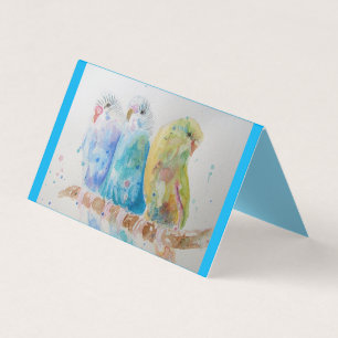 Blåbudgie Bird Budgerigar budgies Hälsning Card Kort
