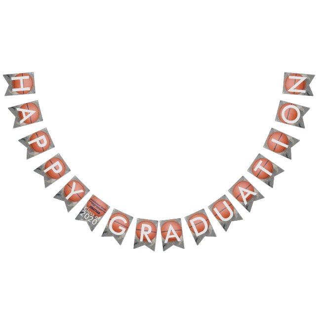 Blåbuntningsbanderoll för Lycklig Studenten Vimplar (Alla)