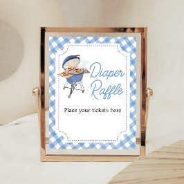 Blåburger BBQ Baby Shower Raffle Poster
