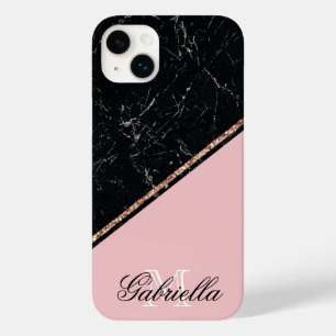 Blac Marble Ro Guld Glitter