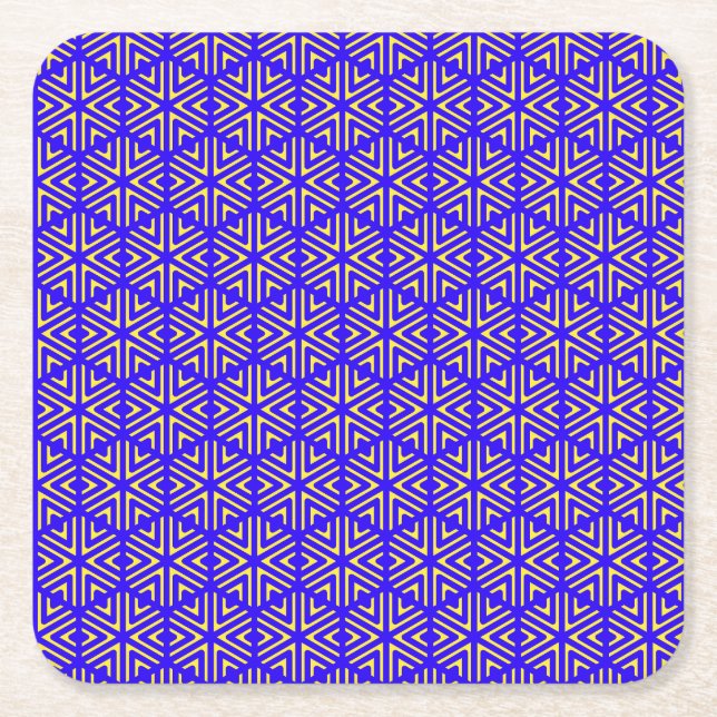 Blåceller Underlägg Papper Kvadrat (Framsidan)