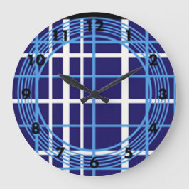 Blåcirkelformad design stor klocka