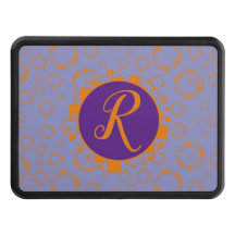 Blåcirkelrutor med orange mönster Yrsel art