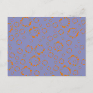 Blåcirkelrutor med orange mönster Yrsel art Vykort