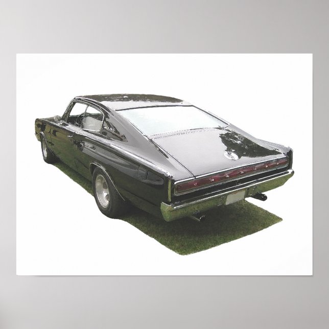 Black 1967 Dodge Charger poster (Framsidan)