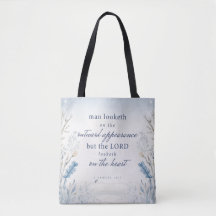 Bläck 1 Samuel 16:7 Vattenfärg Tote Bag
