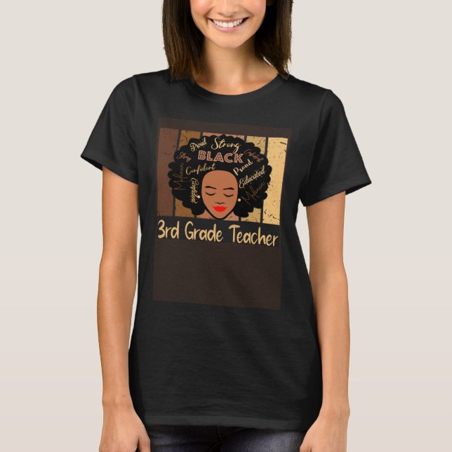 Black 3rd Grade Teacher Love African American T Shirt (Framsida)